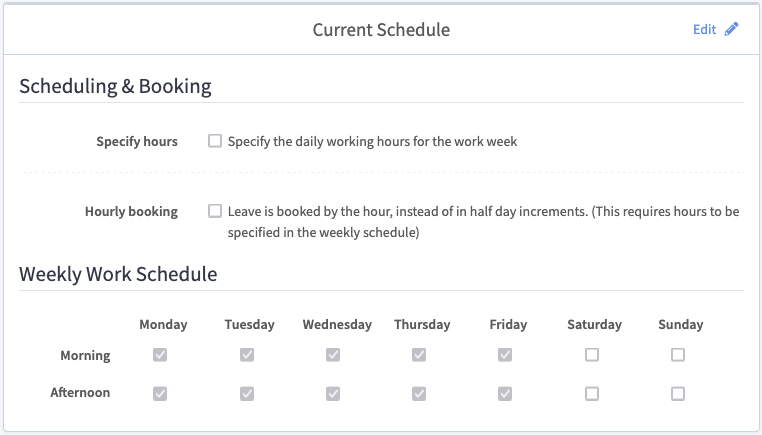 Edit Office Schedule